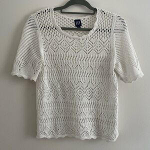GAP Crochet White Top